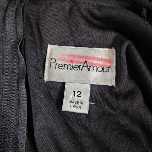 Premier Amour Glittery Ruched Midi Dress Size 12 Glam Witchy Goth Whimsigoth - Picture 3 of 9